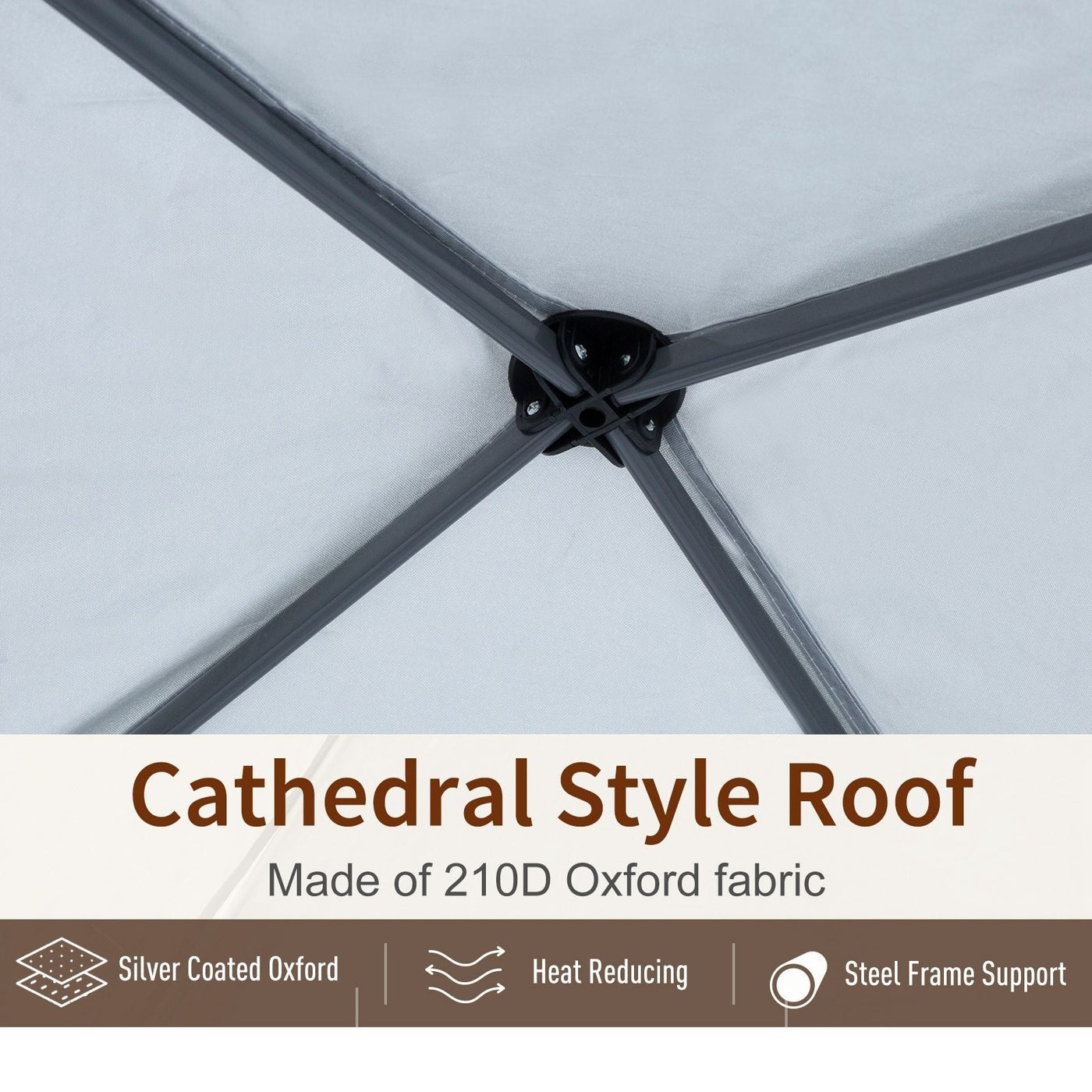 Outsunny 10' x 10' Heavy Duty Pop Up Canopy with Removable Mesh Sidewall Netting, Easy Setup Design, Outdoor Party Event