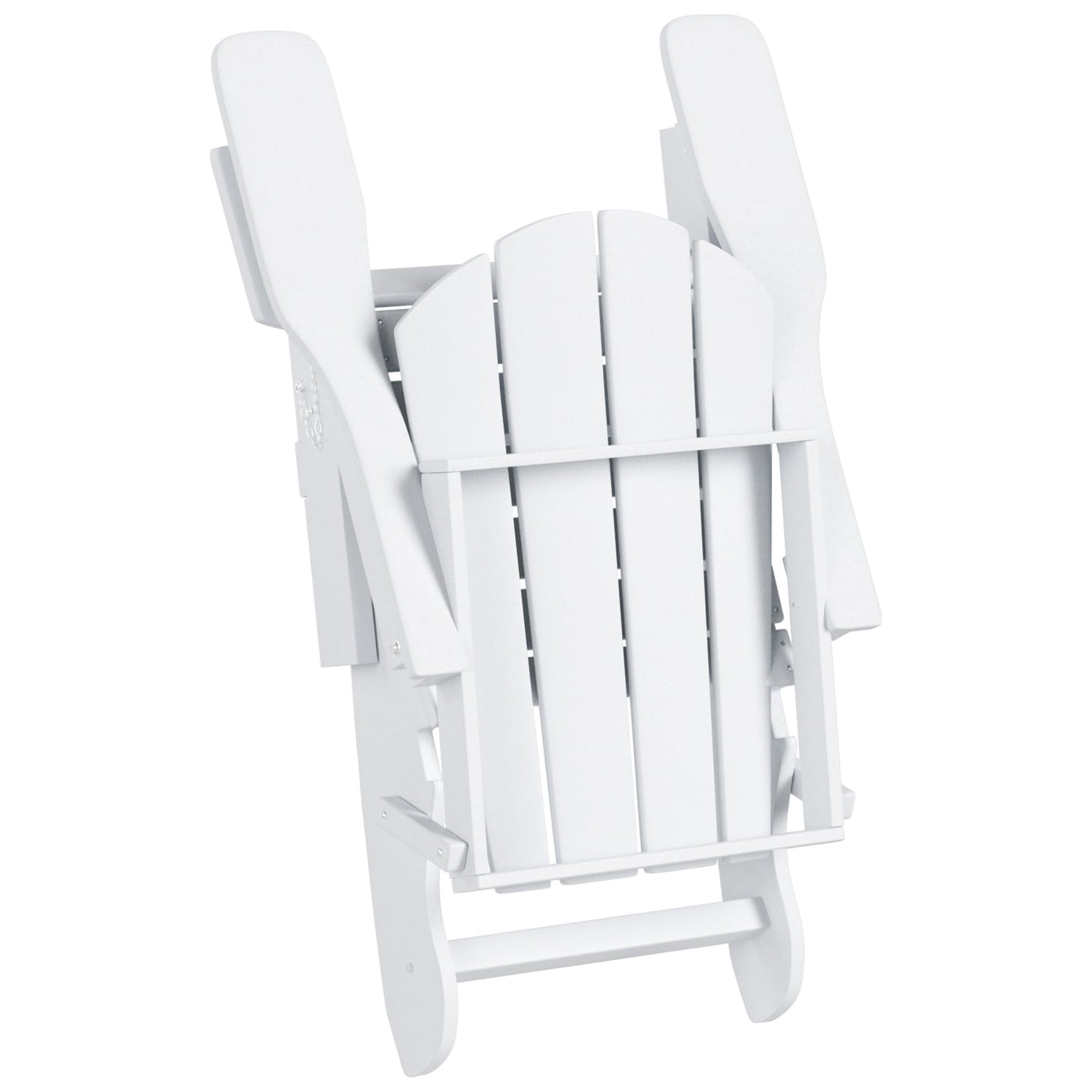 Polytrends Laguna Hdpe All Weather Outdoor Patio Foldable Adirondack Chair With Ottoman (2-Piece Set)