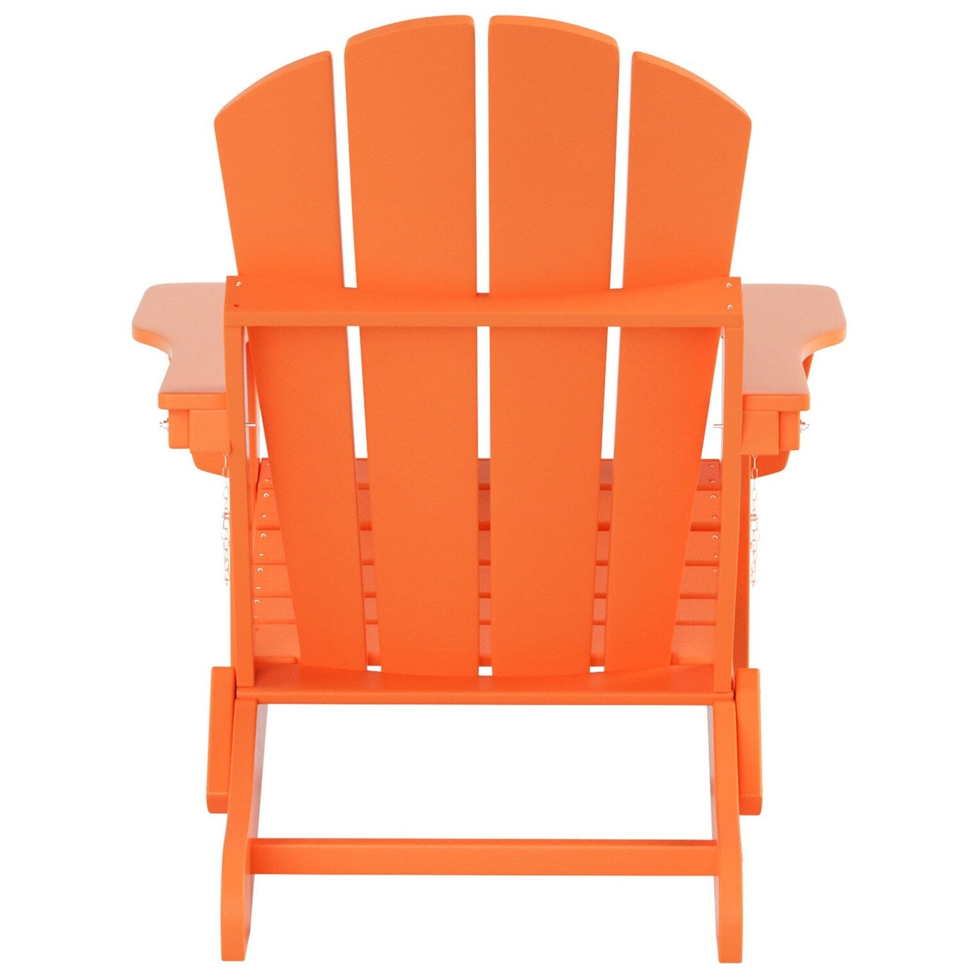 Polytrends Laguna Hdpe All Weather Outdoor Patio Foldable Adirondack Chair With Ottoman (2-Piece Set)