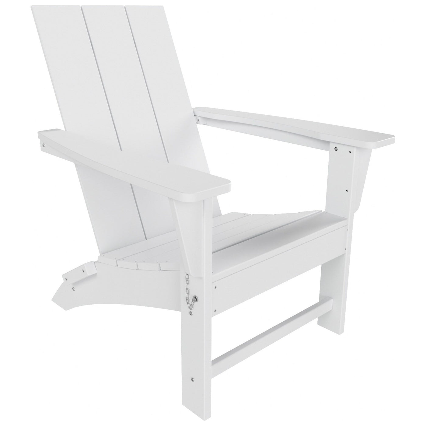 Polytrends Shoreside Modern Eco-Friendly All Weather Commercial-Residential Folding Adirondack Chair