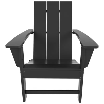 Polytrends Shoreside Modern Eco-Friendly All Weather Commercial-Residential Folding Adirondack Chair