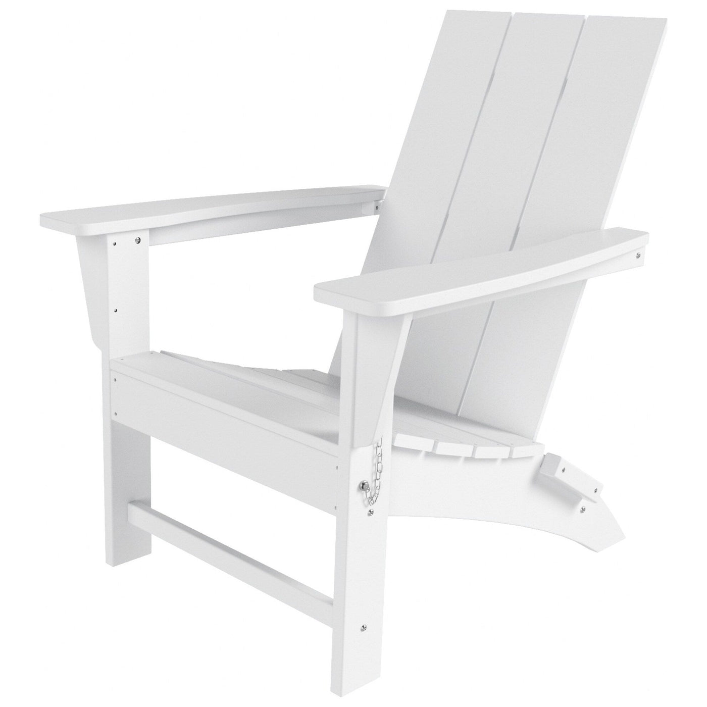 Polytrends Shoreside Modern Eco-Friendly All Weather Commercial-Residential Folding Adirondack Chair