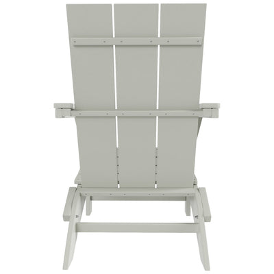 Polytrends Shoreside Modern Eco-Friendly All Weather Commercial-Residential Folding Adirondack Chair