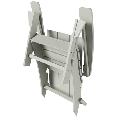 Polytrends Shoreside Modern Eco-Friendly All Weather Commercial-Residential Folding Adirondack Chair