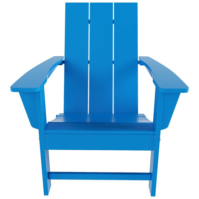 Polytrends Shoreside Modern Eco-Friendly All Weather Commercial-Residential Folding Adirondack Chair