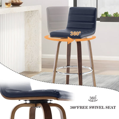 26/29 Faux Leather Swivel Bar/Counter Stools, Set of 2/3