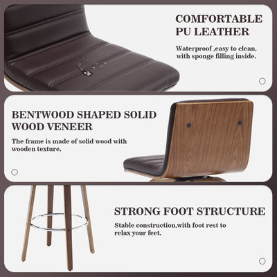 26/29 Faux Leather Swivel Bar/Counter Stools, Set of 2/3