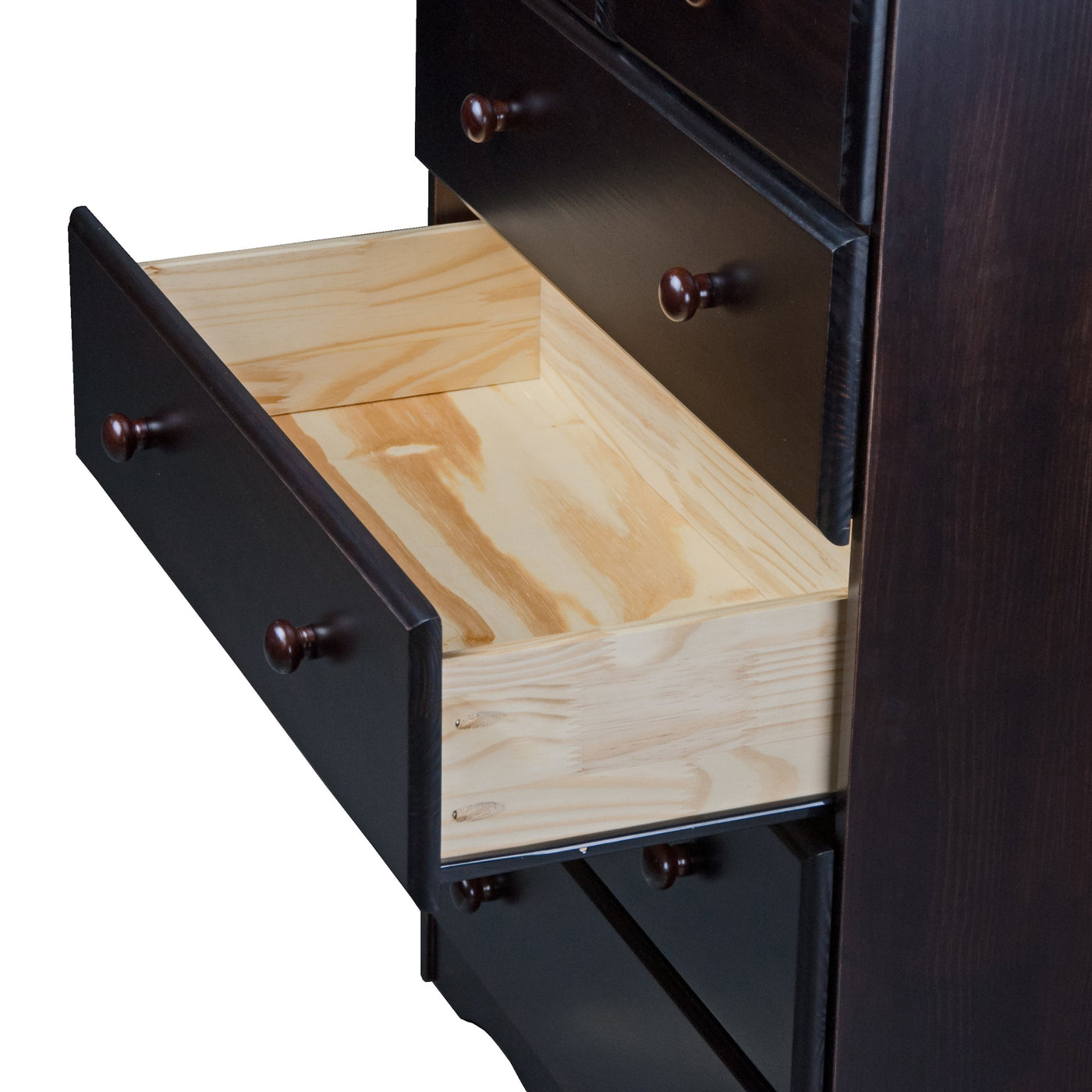 Palace Imports 100% Solid Wood 5-Drawer Chest with Metal or Wooden Knobs