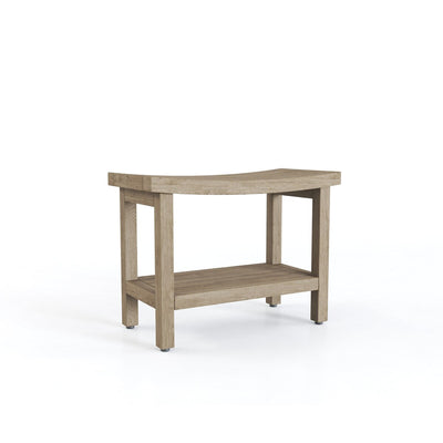 Patented Sumba Teak Shower Bench with Shelf