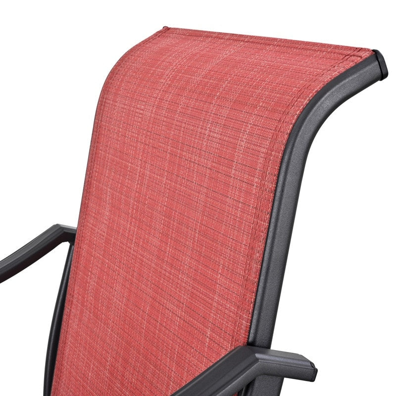 Patio Festival Outdoor Metal High Back Swivel Bar Chair (2-Pack)