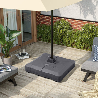Pellebant 220 lbs Patio Cantilever Umbrella Base with Wheels - N/A