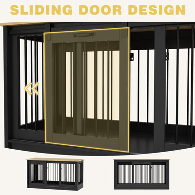 Pet Residence with Iron Tube Reinforcement Stylish & Sturdy Dog Crate