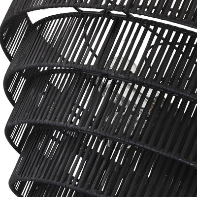 Piersan 5-Light Modern Bohemian Chandelier with Tiered Rattan Shade - 26 in. W