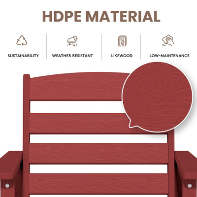 Plastic Tall adirondack Chair Set Of 3-Piece Patio Conversation Set