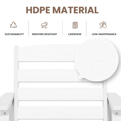 Plastic Tall adirondack Chair Set Of 3-Piece Patio Conversation Set