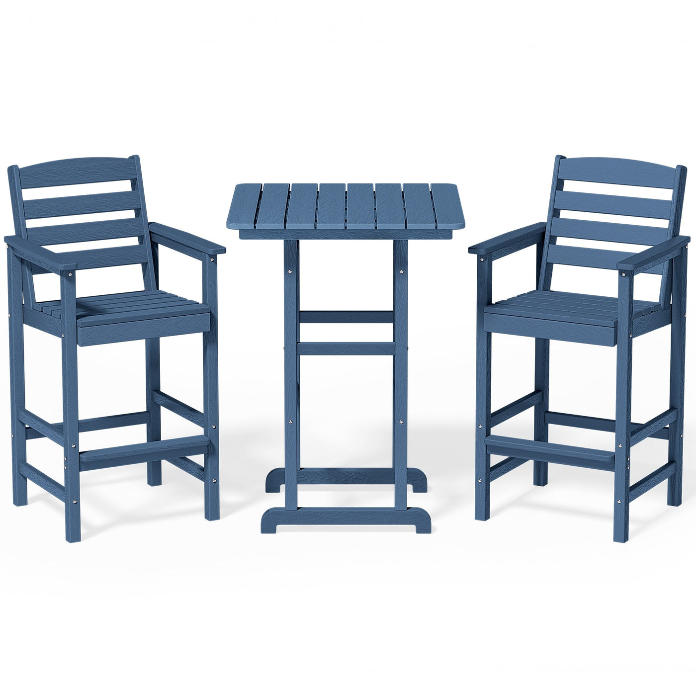 Plastic Tall adirondack Chair Set Of 3-Piece Patio Conversation Set