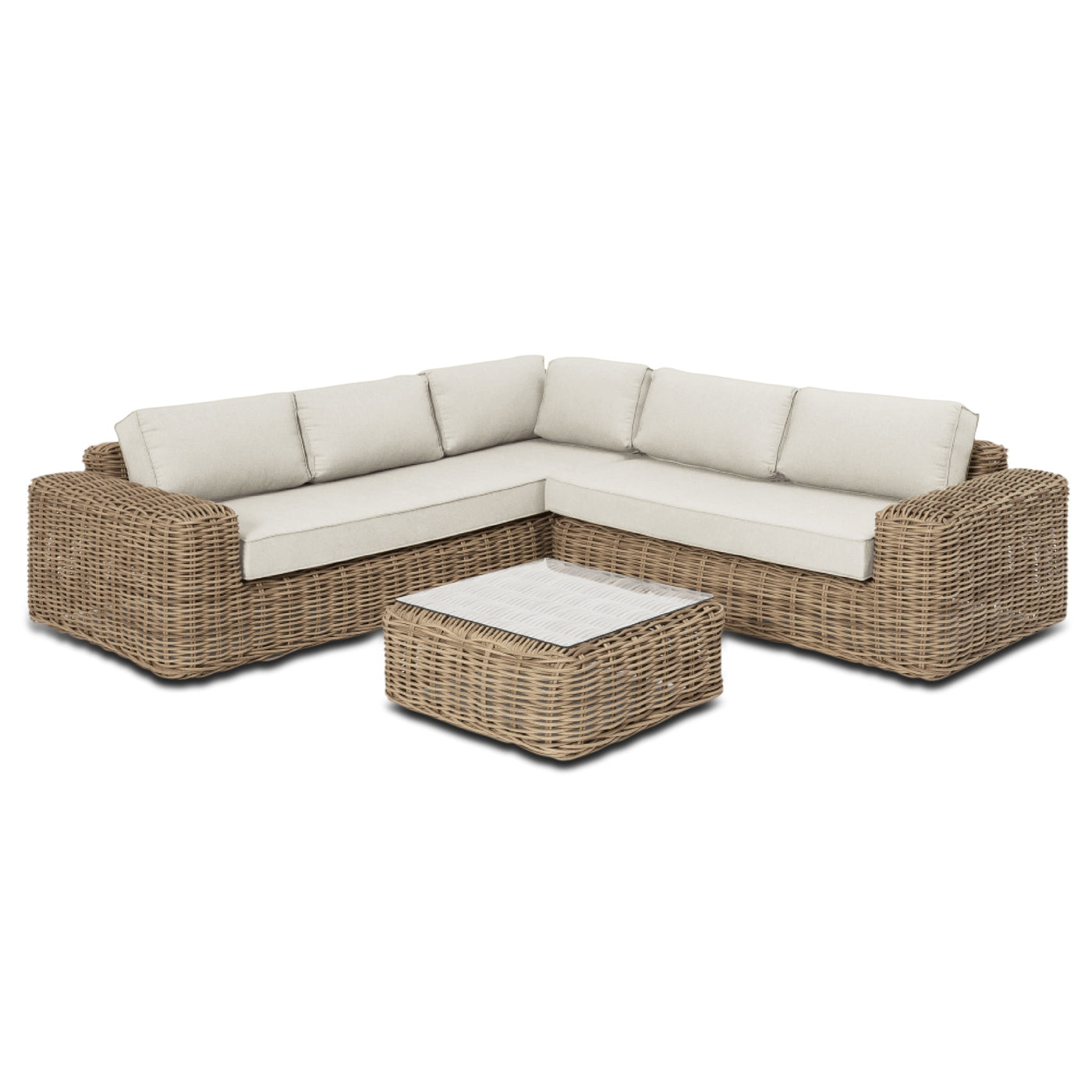 Poly & Bark Puglia Outdoor/Patio Corner Sectional Set with Coffee Table