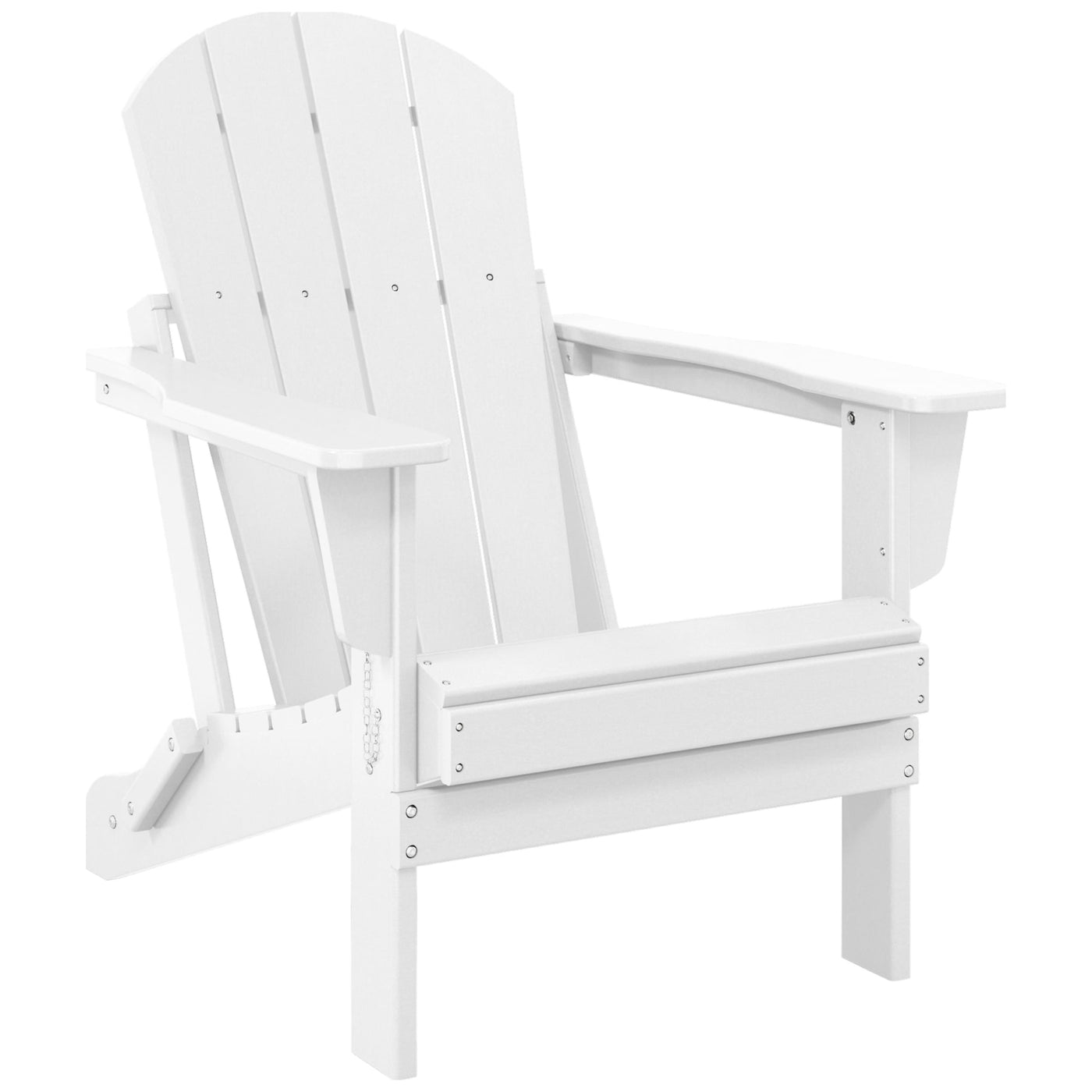 Polytrends Laguna Fade Resistant All Weather Outdoor Patio Folding Adirondack Chair