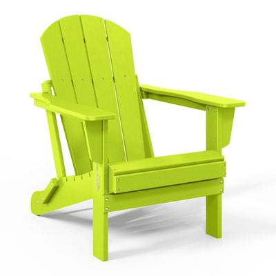 Polytrends Laguna Fade Resistant All Weather Outdoor Patio Folding Adirondack Chair