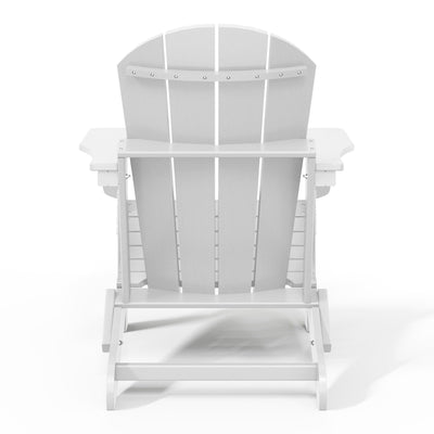 Polytrends Laguna Fade Resistant All Weather Outdoor Patio Folding Adirondack Chair