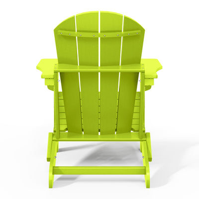 Polytrends Laguna Fade Resistant All Weather Outdoor Patio Folding Adirondack Chair
