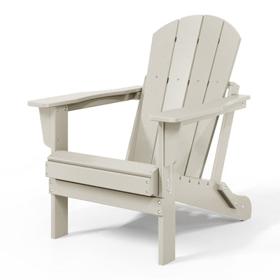 Polytrends Laguna Fade Resistant All Weather Outdoor Patio Folding Adirondack Chair