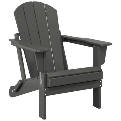 Polytrends Laguna Fade Resistant All Weather Outdoor Patio Folding Adirondack Chair