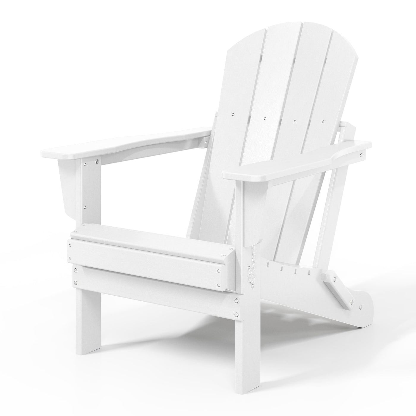 Polytrends Laguna Fade Resistant All Weather Outdoor Patio Folding Adirondack Chair