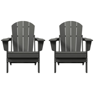 Polytrends Laguna Weather Resistant Outdoor Patio Folding Adirondack Chairs (Set of 2)