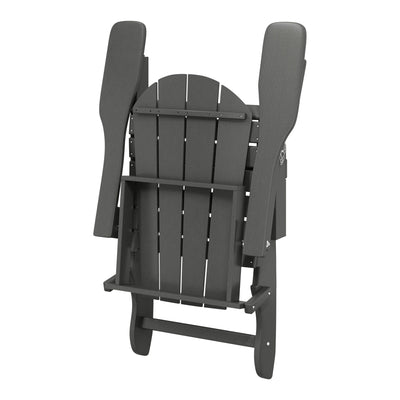 Polytrends Laguna Weather Resistant Outdoor Patio Folding Adirondack Chairs (Set of 2)