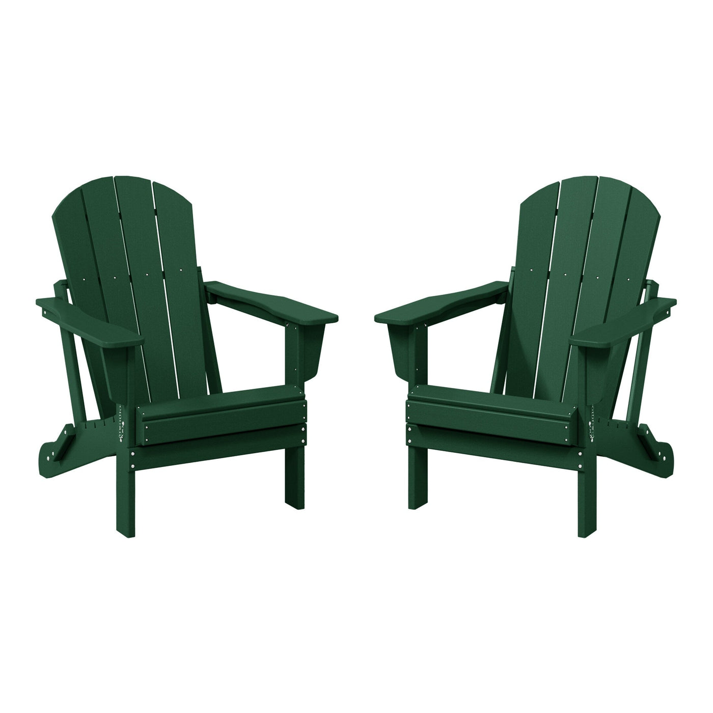 Polytrends Laguna Weather Resistant Outdoor Patio Folding Adirondack Chairs (Set of 2)