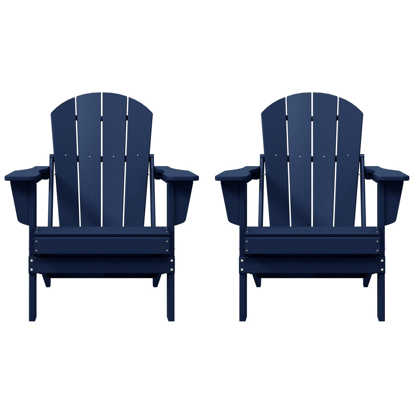 Polytrends Laguna Weather Resistant Outdoor Patio Folding Adirondack Chairs (Set of 2)