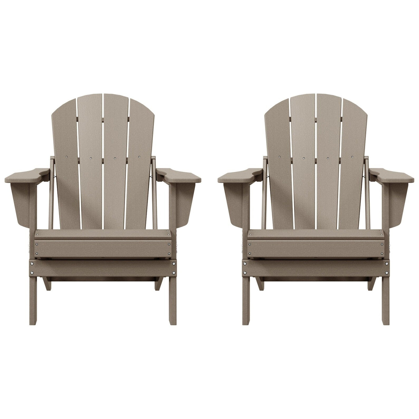 Polytrends Laguna Weather Resistant Outdoor Patio Folding Adirondack Chairs (Set of 2)