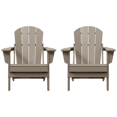 Polytrends Laguna Weather Resistant Outdoor Patio Folding Adirondack Chairs (Set of 2)