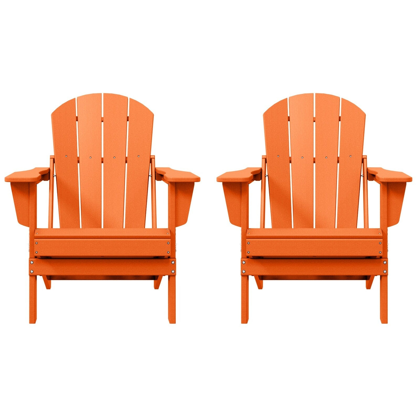 Polytrends Laguna Weather Resistant Outdoor Patio Folding Adirondack Chairs (Set of 2)