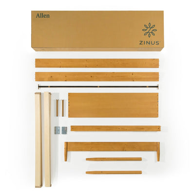 Priage by ZINUS Mid Century Wood Platform Bed Frame