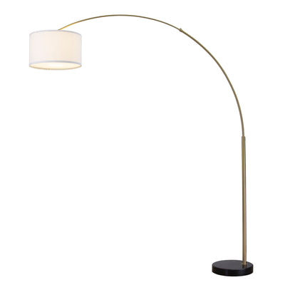 Q-Max 81 Steel Adjustable Arching Floor Lamp With Extra Large Shade and Marble Base