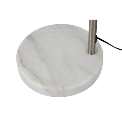 Q-Max 81 Steel Adjustable Arching Floor Lamp With Extra Large Shade and Marble Base