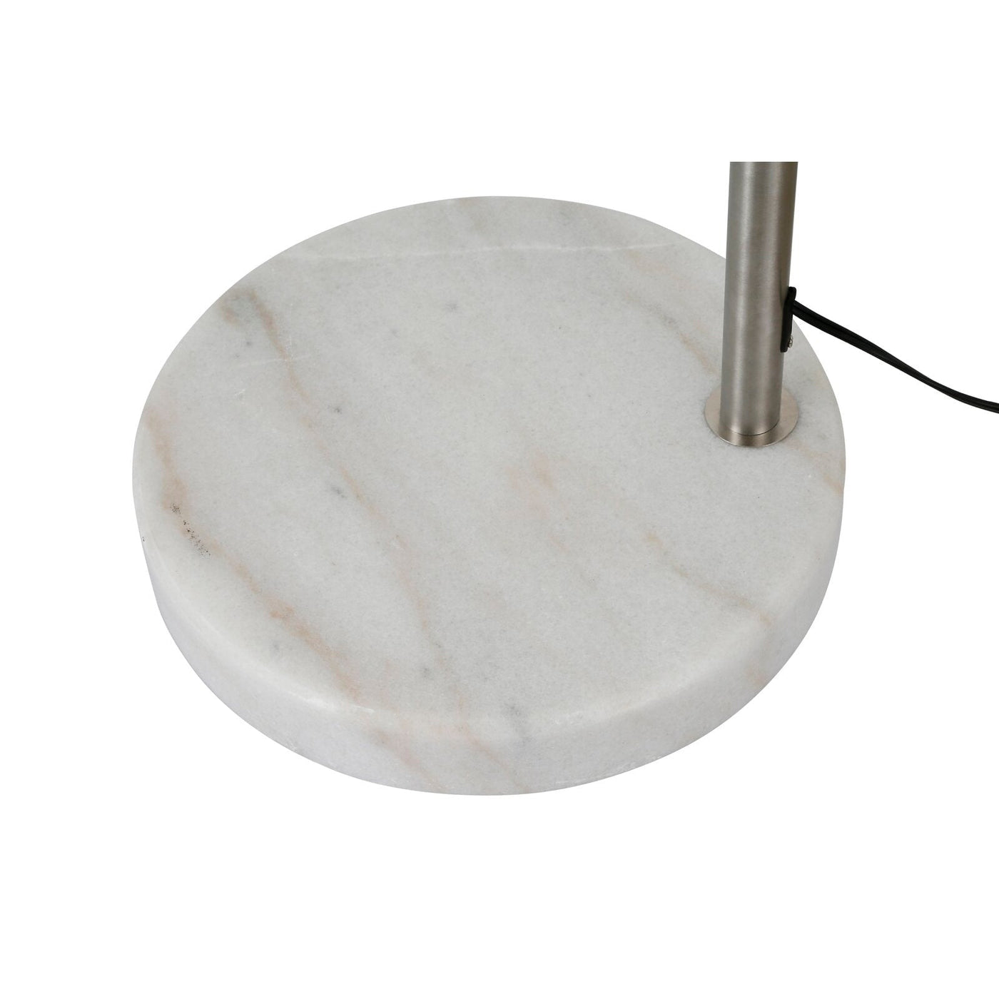 Q-Max 81 Steel Adjustable Arching Floor Lamp With Extra Large Shade and Marble Base