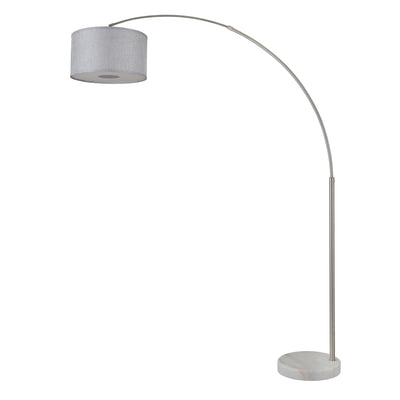 Q-Max 81 Steel Adjustable Arching Floor Lamp With Extra Large Shade and Marble Base