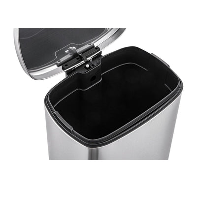Qualiazero 13.2 GAL plus TWO 1.3 GAL Rectangular Step Can Trash Cans - Family Combo