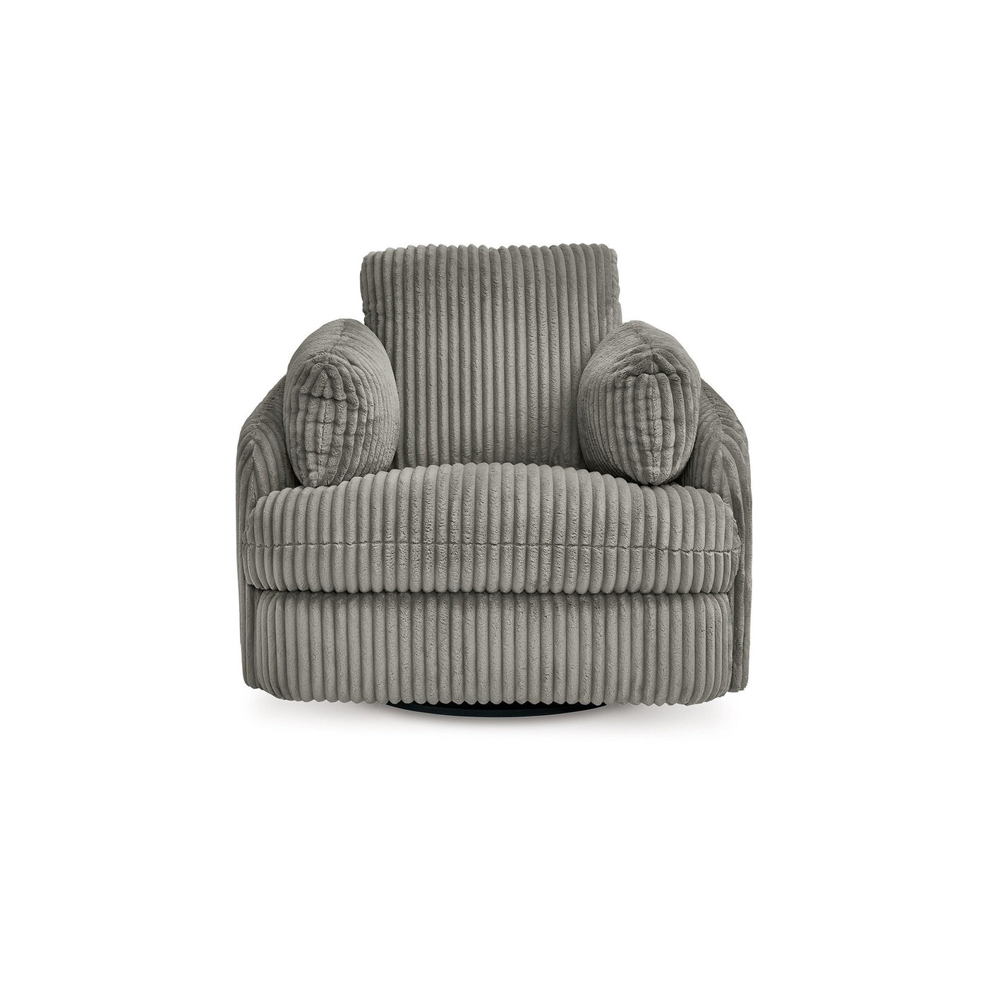 Rikki Swivel Glider Manual Recliner Chair, Gray Corduroy, 2 Pillows