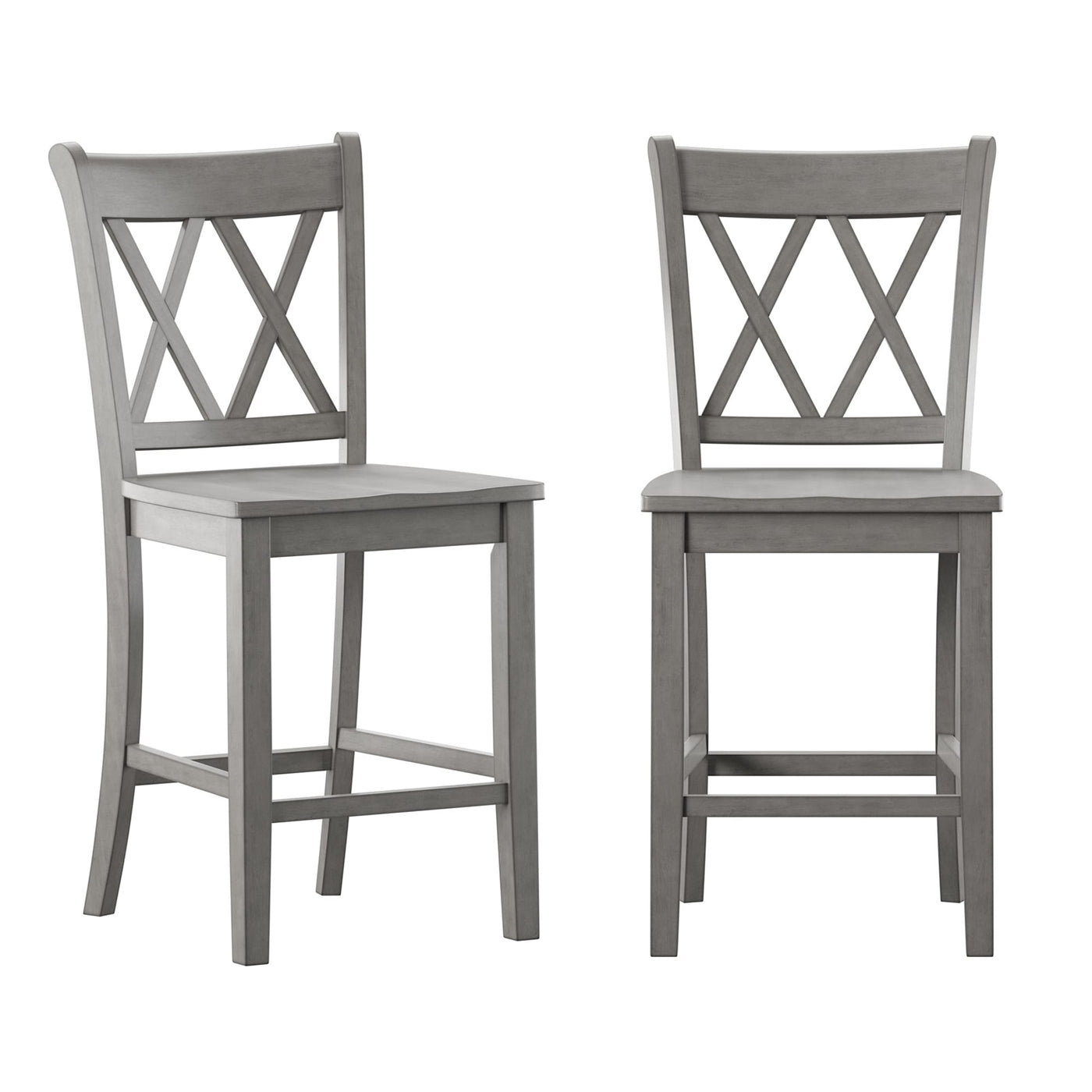 Ronda Double X-Back Counter Height Chairs (Set of 2)