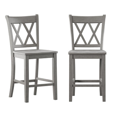 Ronda Double X-Back Counter Height Chairs (Set of 2)