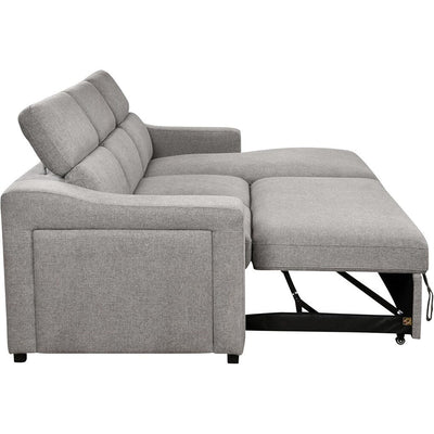 Roomfitters 103 Convertible Sectional Sofa with Storage Chaise, Adjustable Headrests, L-Shaped Sleeper Corner Sofa