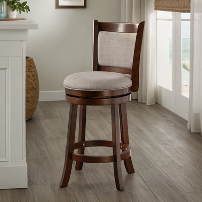 Rovinj Upholstered Back Swivel Stool