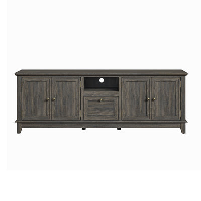 Rustic 72-Inch TV Stand with Adjustable Shelves, Hidden Storage - 72 in Width