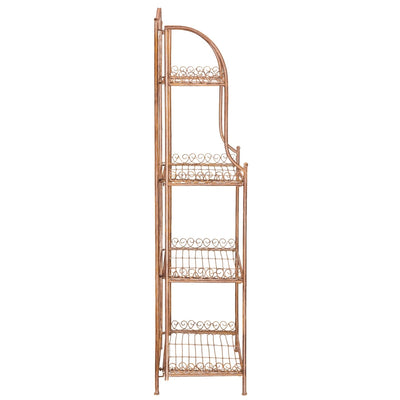 SAFAVIEH Bryn Victorian Wrought Iron 4-Tier Outdoor Bakers Rack - 25 In. W x 15 In. D x 63 In. H - 25W x 15D x 63H