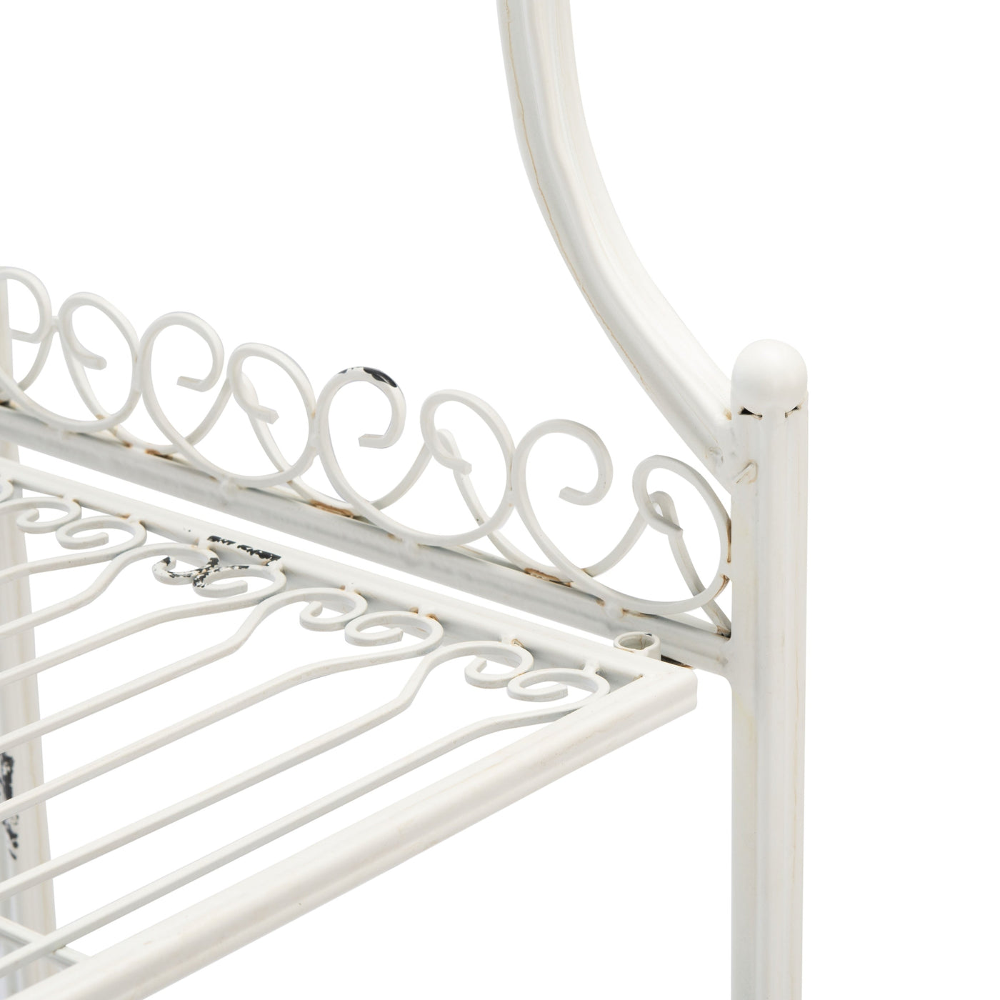 SAFAVIEH Bryn Victorian Wrought Iron 4-Tier Outdoor Bakers Rack - 25 In. W x 15 In. D x 63 In. H - 25W x 15D x 63H
