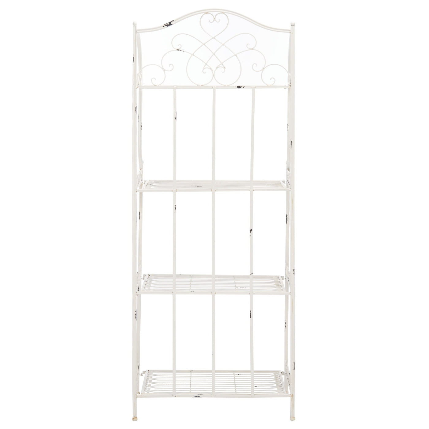 SAFAVIEH Bryn Victorian Wrought Iron 4-Tier Outdoor Bakers Rack - 25 In. W x 15 In. D x 63 In. H - 25W x 15D x 63H